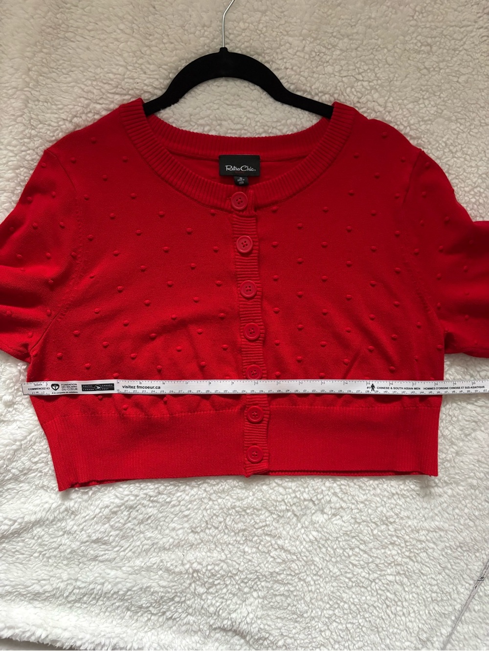 torrid Red Cropped Button Cardigan - Picture 9 of 9